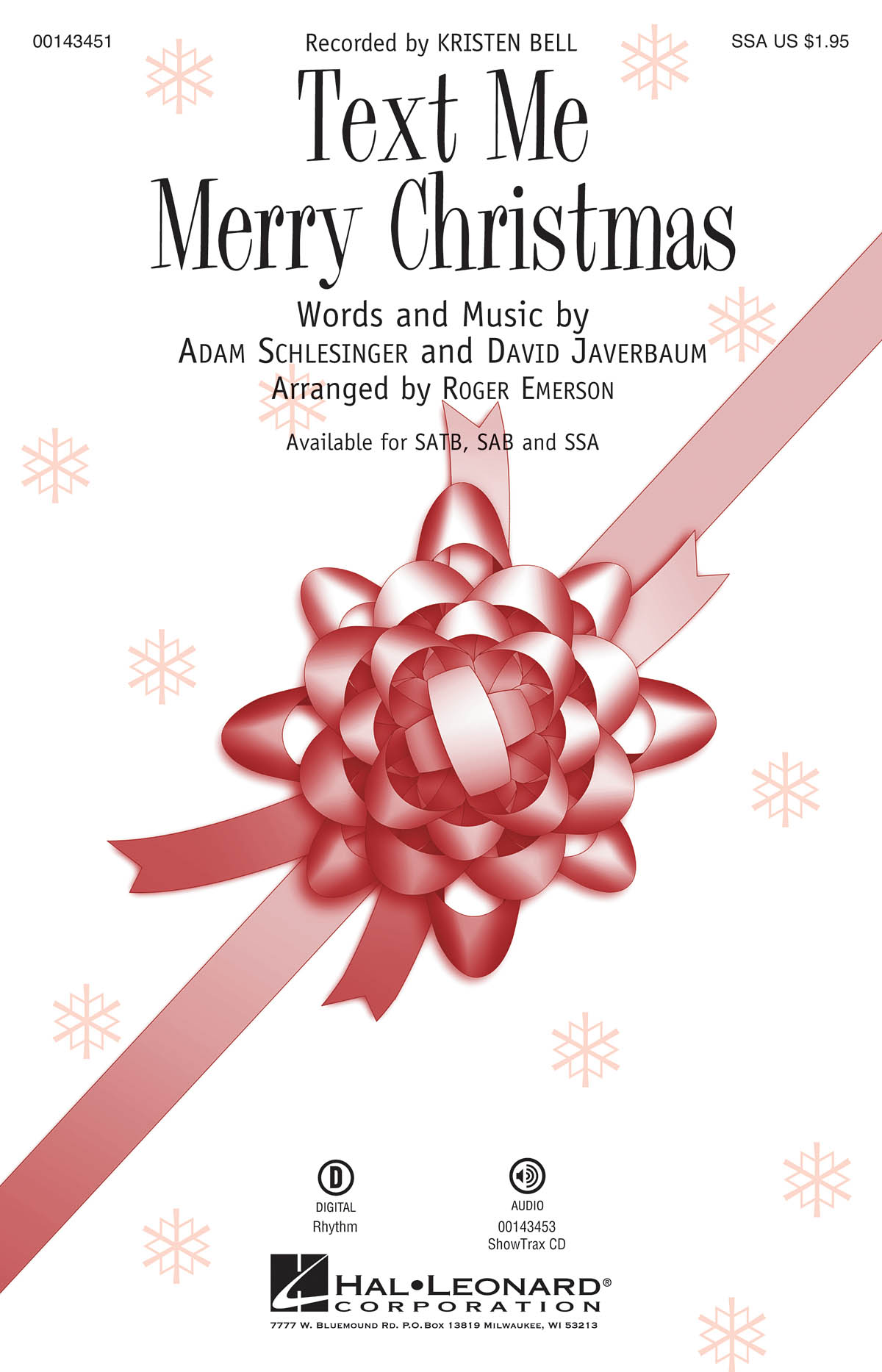 Schlesinger/Javerbaum Text Me Merry Christmas (Emerson) Ssa Choral