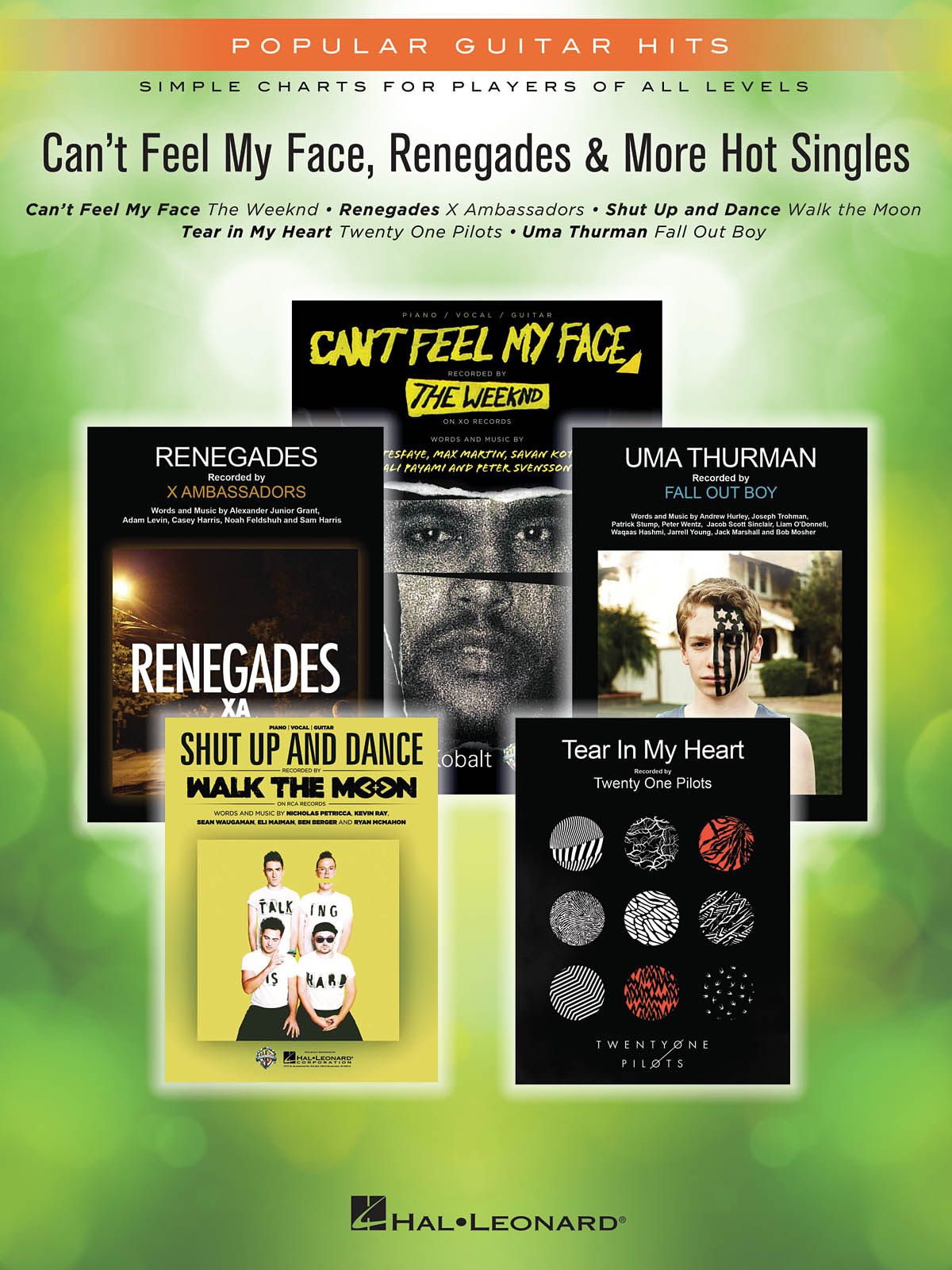 Cant Feel My Face Renegades & More Hot Singles Easy Gtr Tab Bk