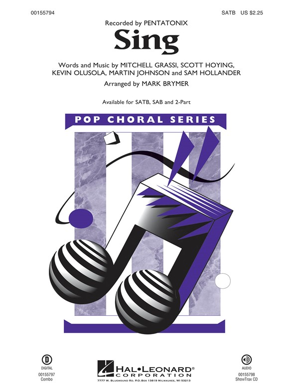 Pentatonix: Sing (Arr. Mark Brymer) Two Part Choral