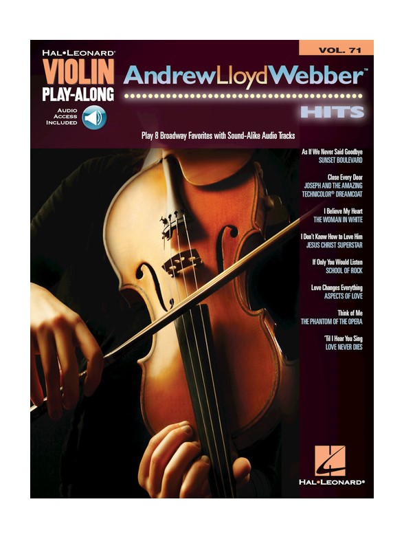 Andrew Lloyd Webber Hits: Violin Play-Along Volume 71