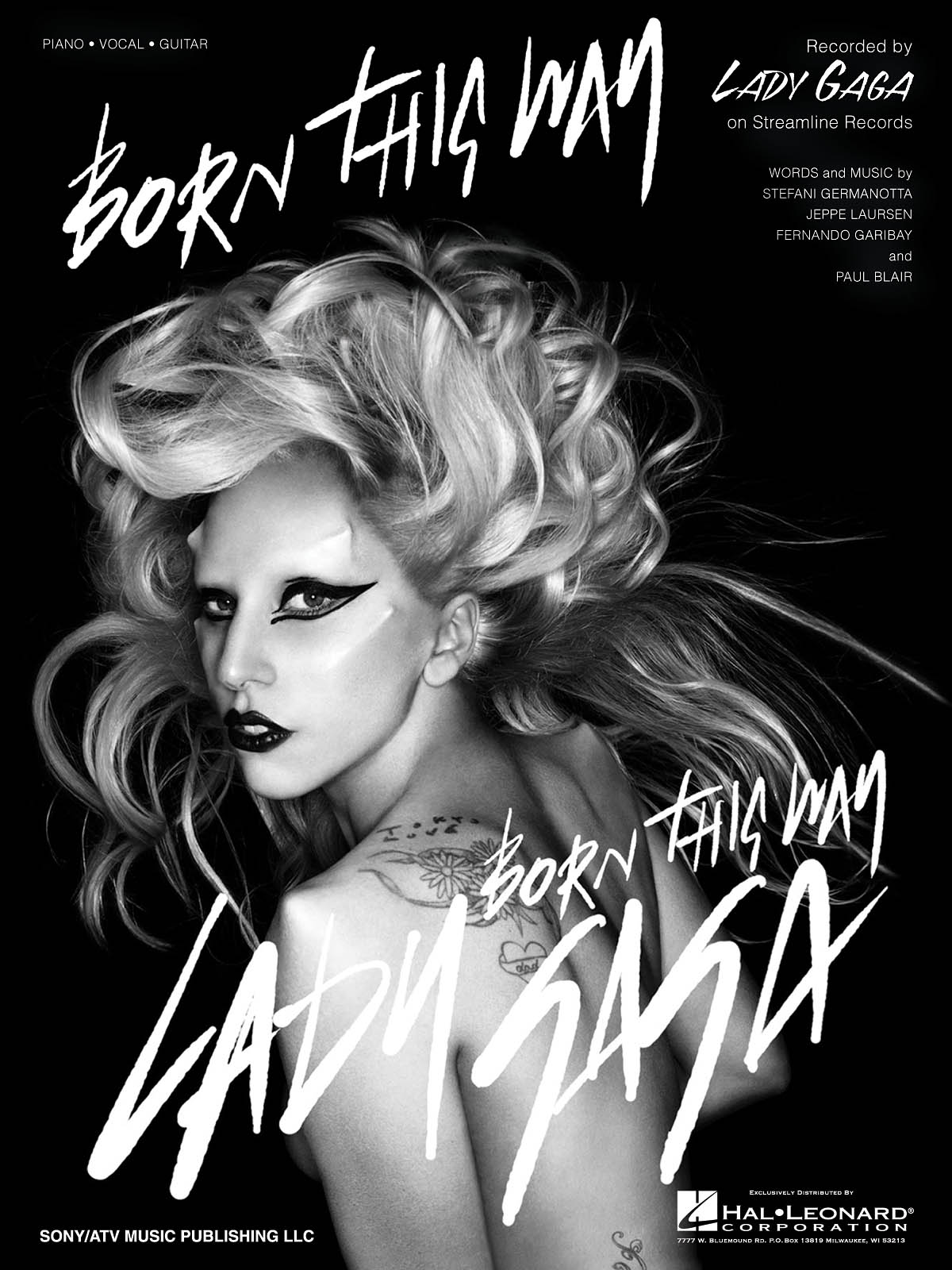 Lady Gaga Born This Way Piano Vocal Guitar Sheet