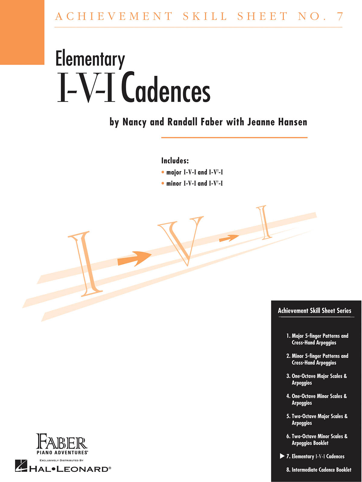 Faber/Weisman: Achievement Skill Sheet No. 7, I-V-I Cadences