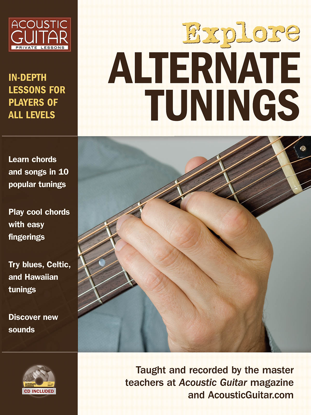 EXPLORE ALTERNATE TUNINGS ACOUSTIC GUITAR TAB BOOK/CD