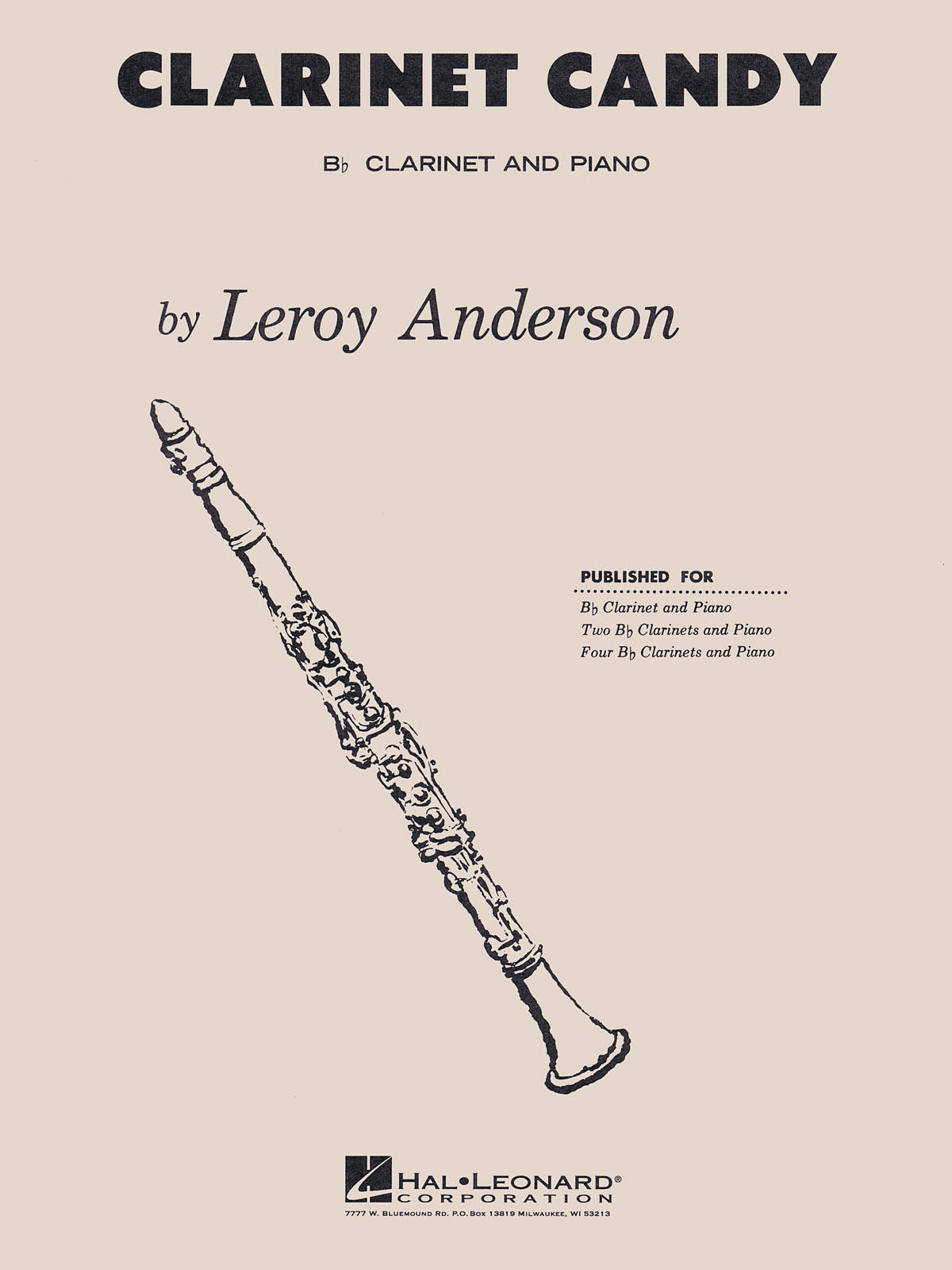 Anderson Leroy Clarinet Candy Bb Clarinet & Piano Book