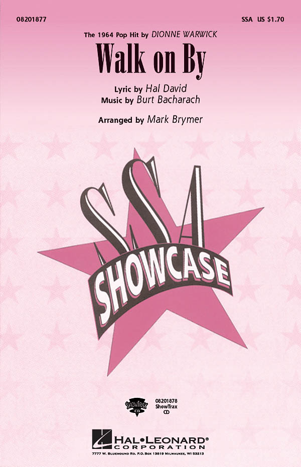 Bacharach/David Walk On By (Arr Brymer Mark) Ssa Choral