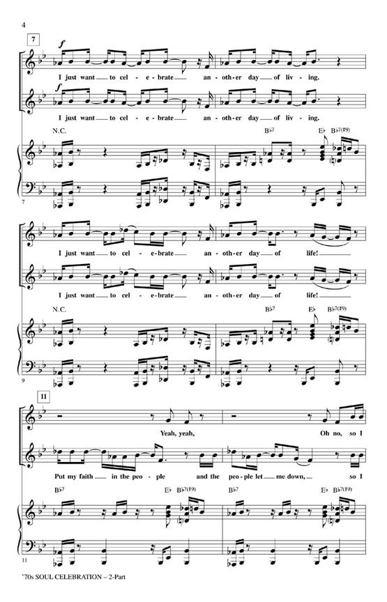 70s Soul Celebration Medley (Arr Brymer Mark) 2 Part Choral