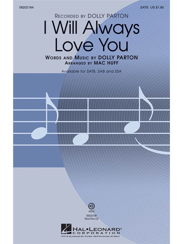 Parton Dolly I Will Always Love You (Arr Huff Mac) Satb Chor