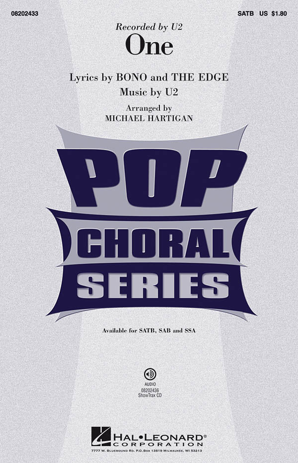 U2 ONE (ARR HARTIGAN MICHAEL) SATB CHORAL