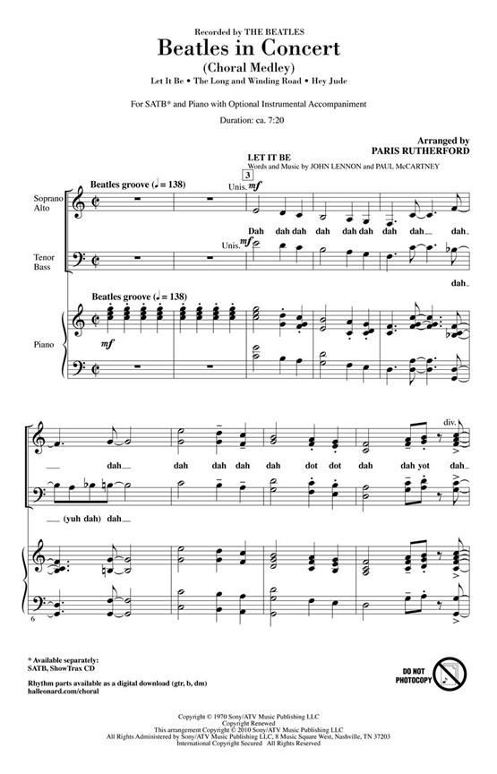 THE BEATLES IN CONCERT (ARR PARIS RUTHERFORD) SHOWTRAX CD