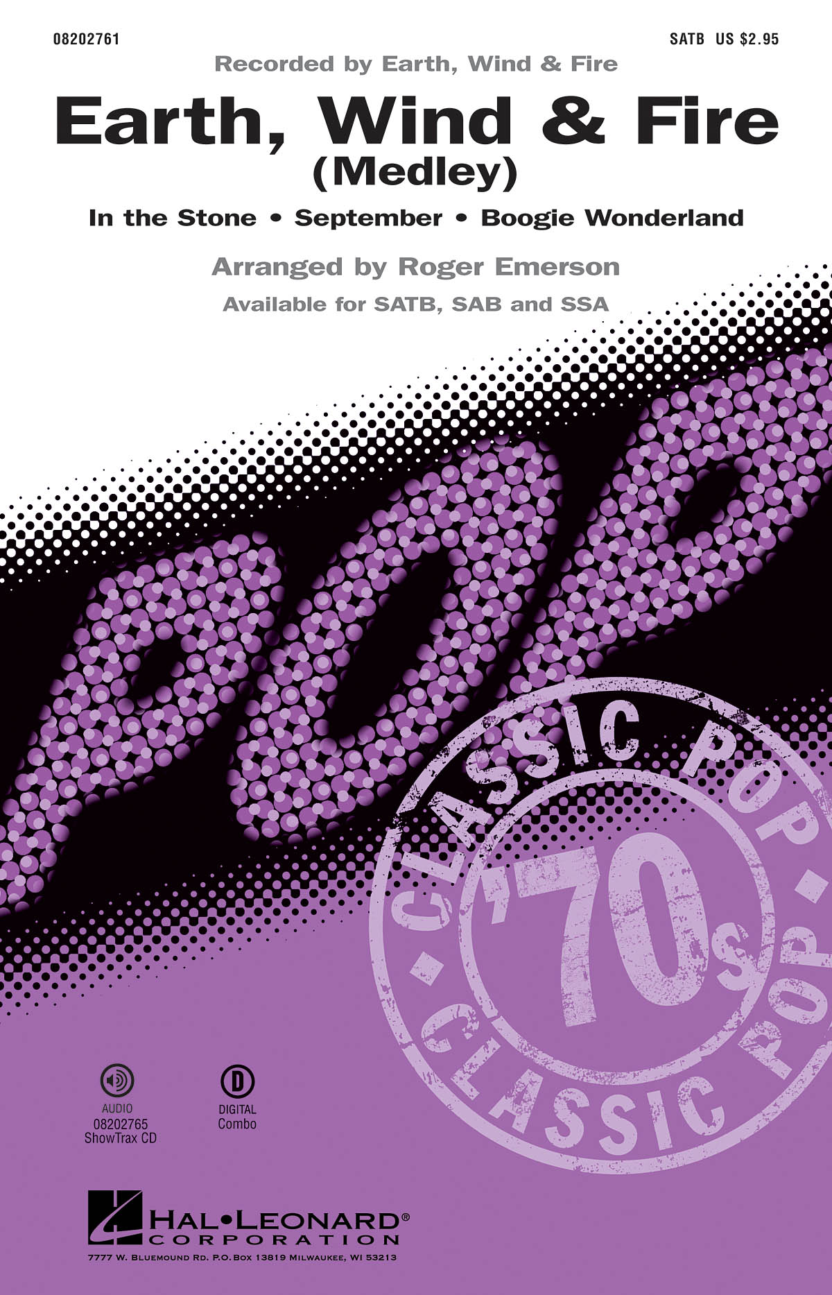 EARTH WIND & FIRE MEDLEY (EMERSON ROGER) SATB CHORAL