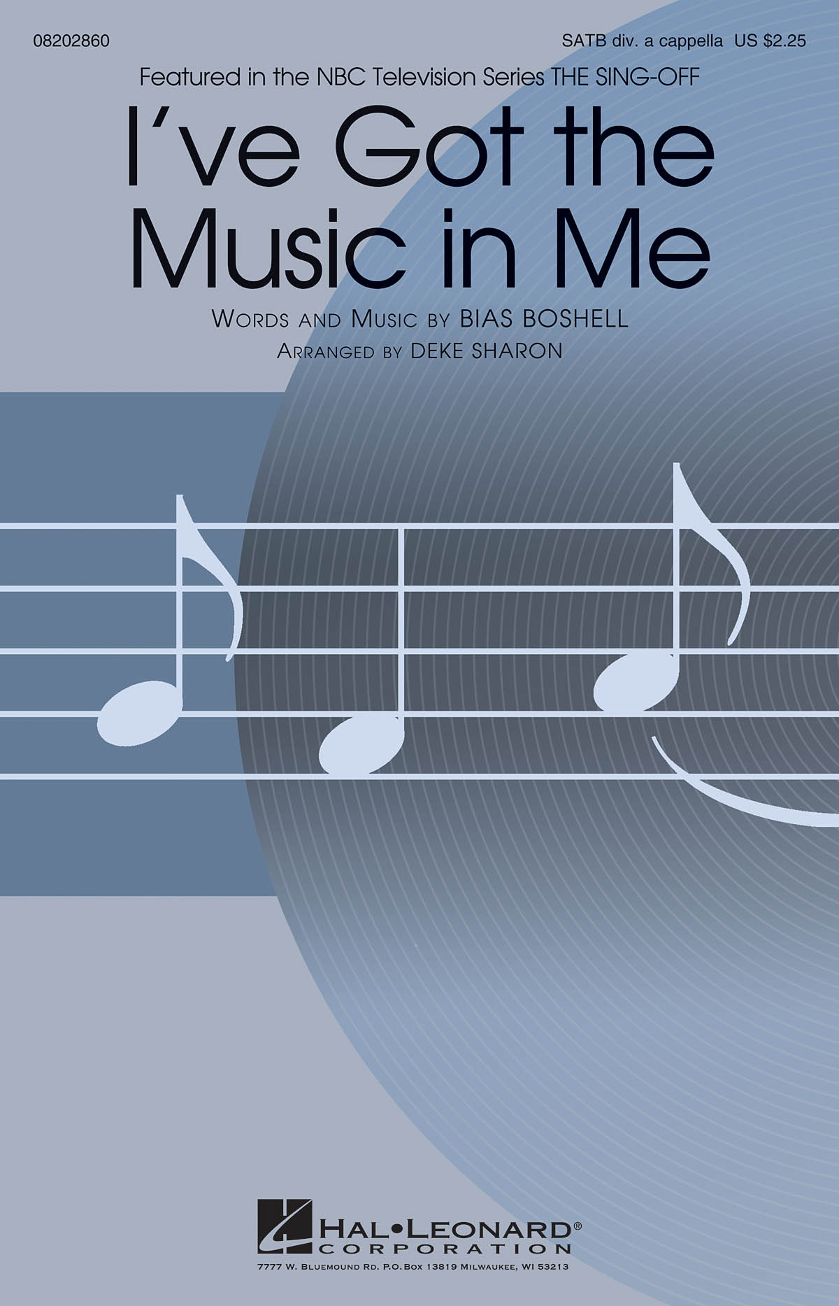 BOSHELL I'VE GOT THE MUSIC IN ME (ARR SHARON DEKE) SATB DV A CAPPELLA