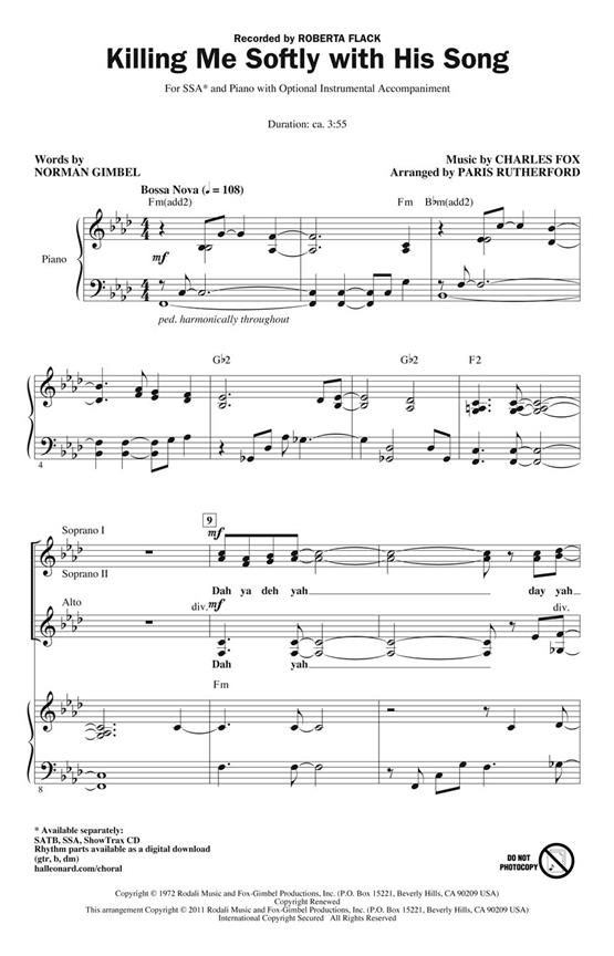 Killing Me Softly (Rutherford) Ssa