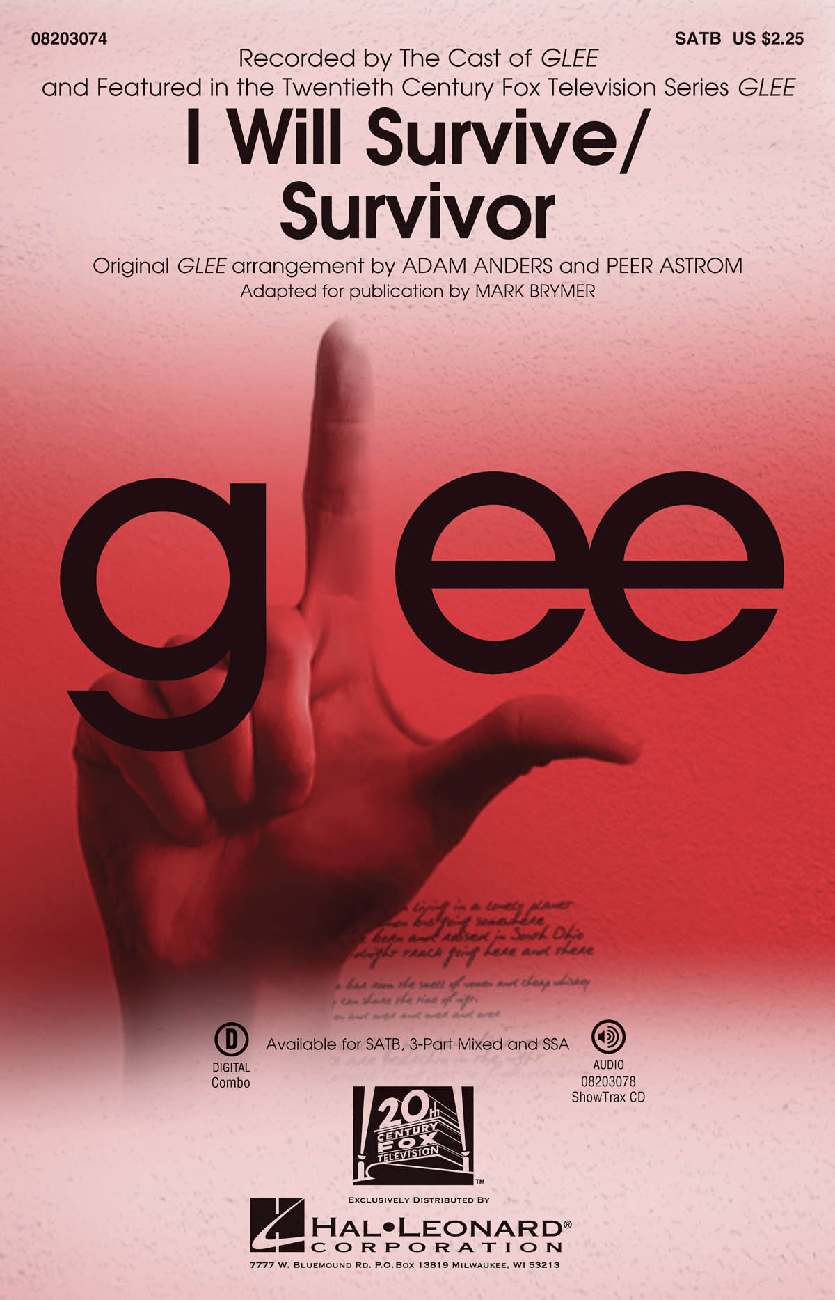 I WILL SURVIVE/SURVIVOR (BRYMER/ANDERS/ASTROM) SATB CHORAL