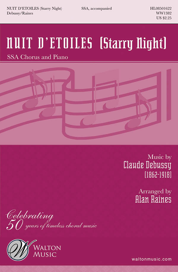 DEBUSSY CLAUDE NUIT D'ETOILES STARRY NIGHT (ARR RAINES ALAN) SSA CHOR