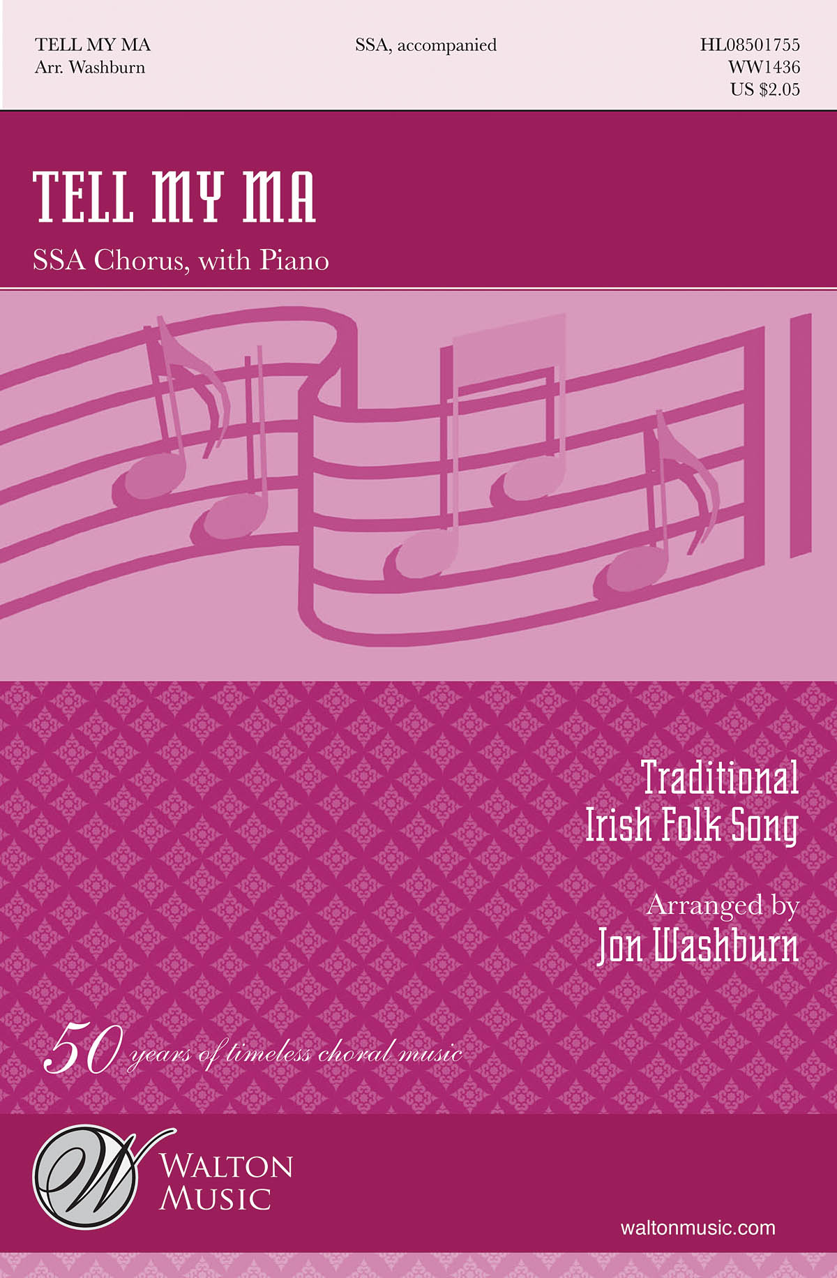 TELL MY MA (ARR WASHBURN JON) SSA CHORAL