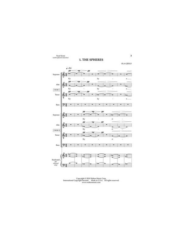 Ola Gjeilo: Sunrise Mass (Full Score/String Orchestra Parts)