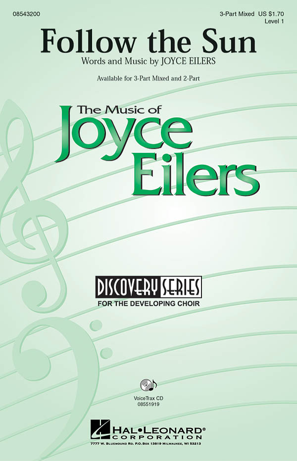 EILERS JOYCE FOLLOW THE SUN 3 PART MIXED CHORAL