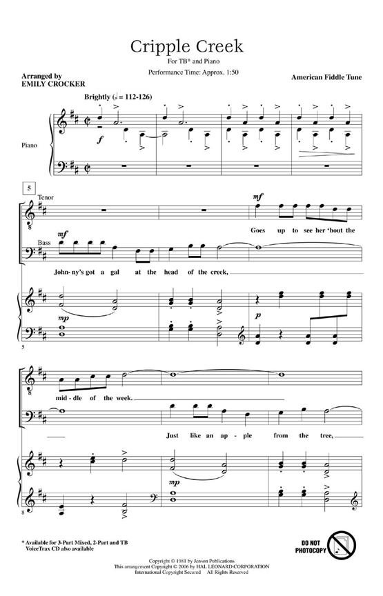 Cripple Creek (Arr Crocker Emily) Voicetrax Cd
