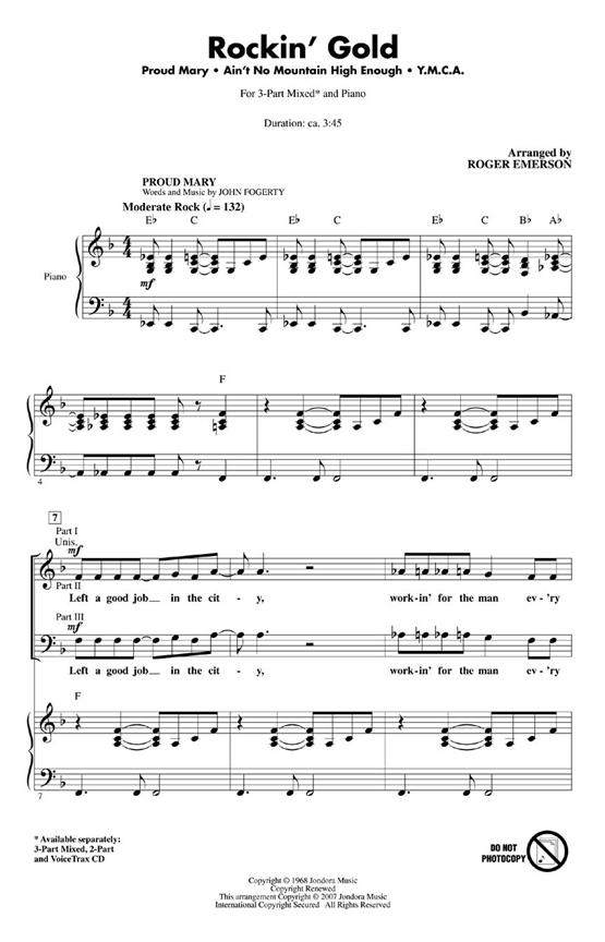 Rockin' Gold Medley (Arr Emerson Roger) Voicetrax Cd