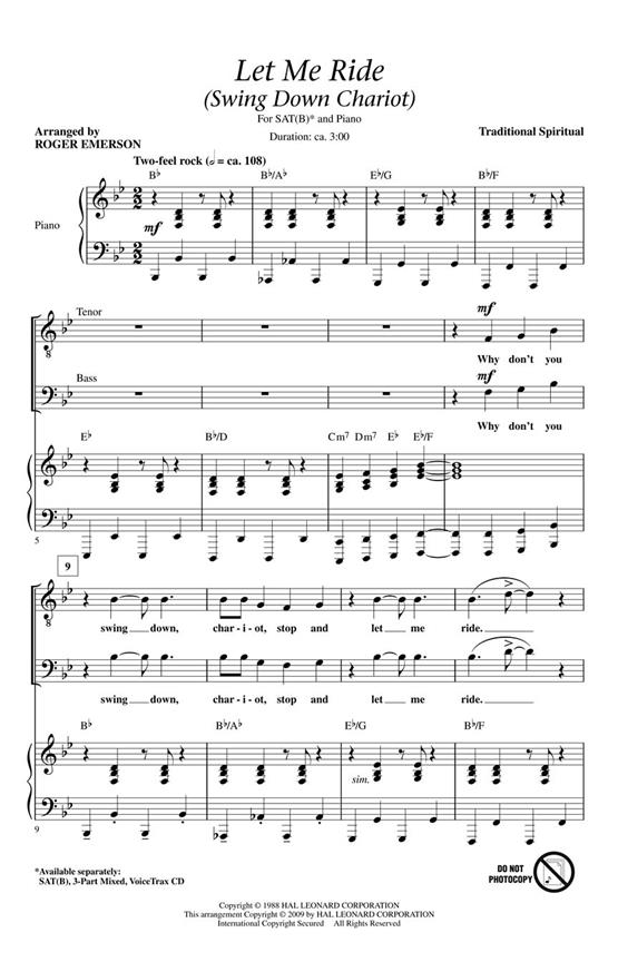LET ME RIDE (ARR ROGER EMERSON) SHOWTRAX CD