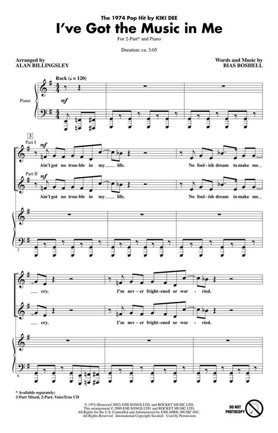 Dee I've Got The Music In Me 2pt