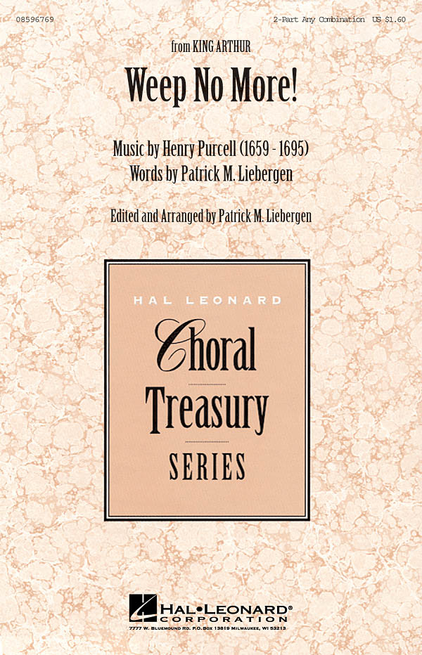 PURCELL HENRY WEEP NO MORE! (LIEBERGEN) 2-PART CHOIR/PIANO CHORAL