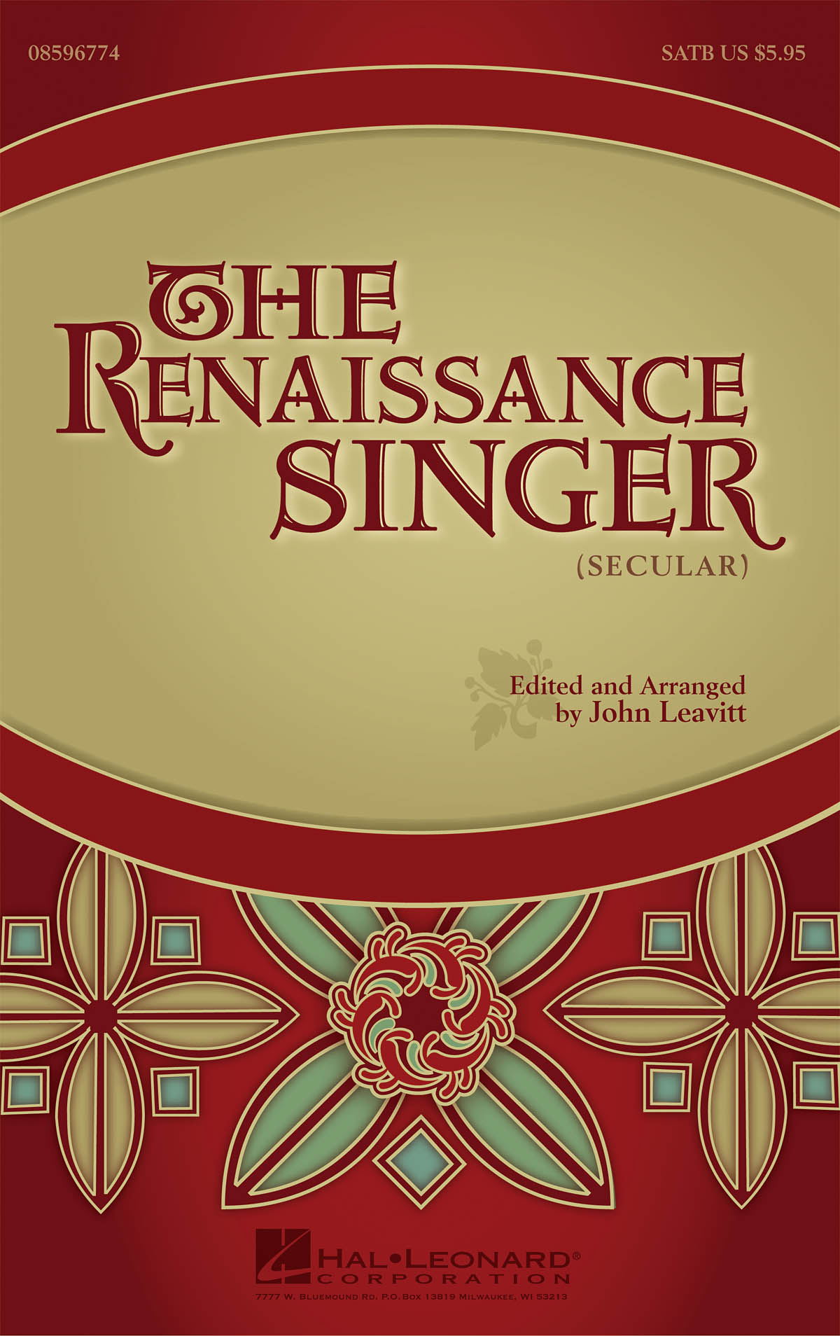 The Renaissance Singer Secular (Ed Leavitt John) Satb Choral