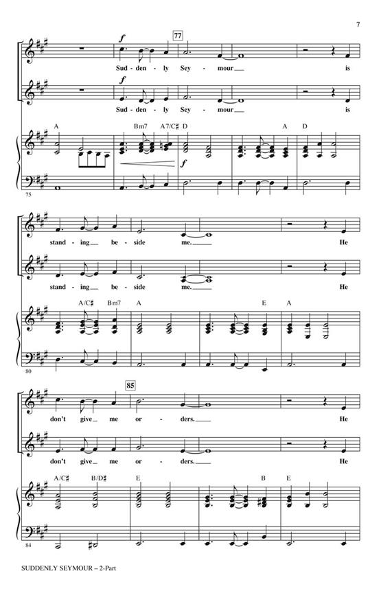 ASHMAN H/MENKEN A SUDDENLY SEYMOUR (BILLINGSLEY) 2 PART CHORAL