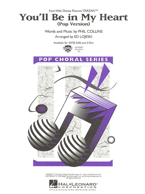 Phil Collins: You'll Be in My Heart (Pop Version) - ShowTrax CD