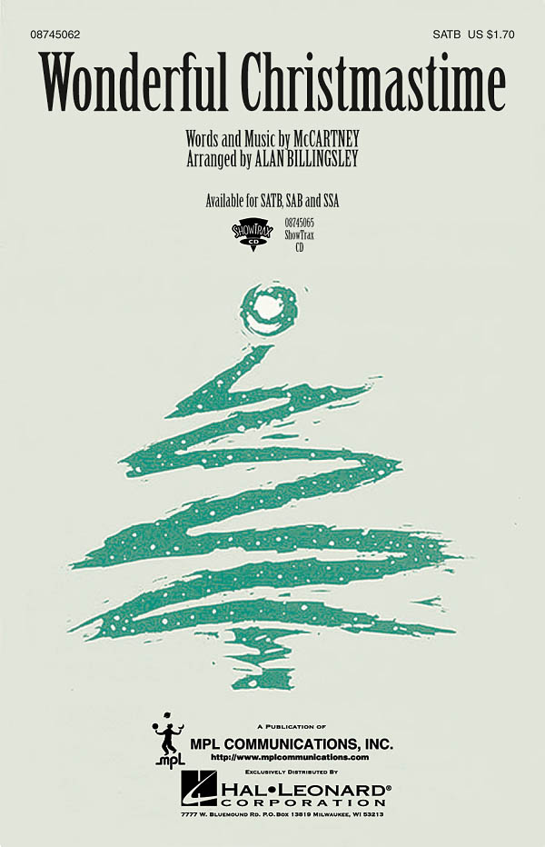MCCARTNEY PAUL WONDERFUL CHRISTMASTIME (ARR BILLINGSLEY) SATB CHORAL