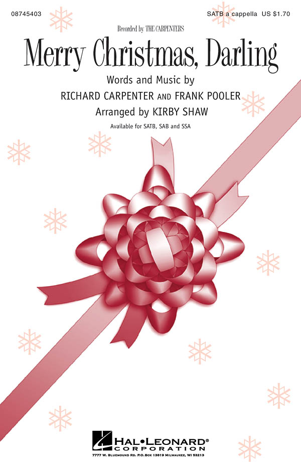 MERRY CHRISTMAS DARLING (SHAW) SATB