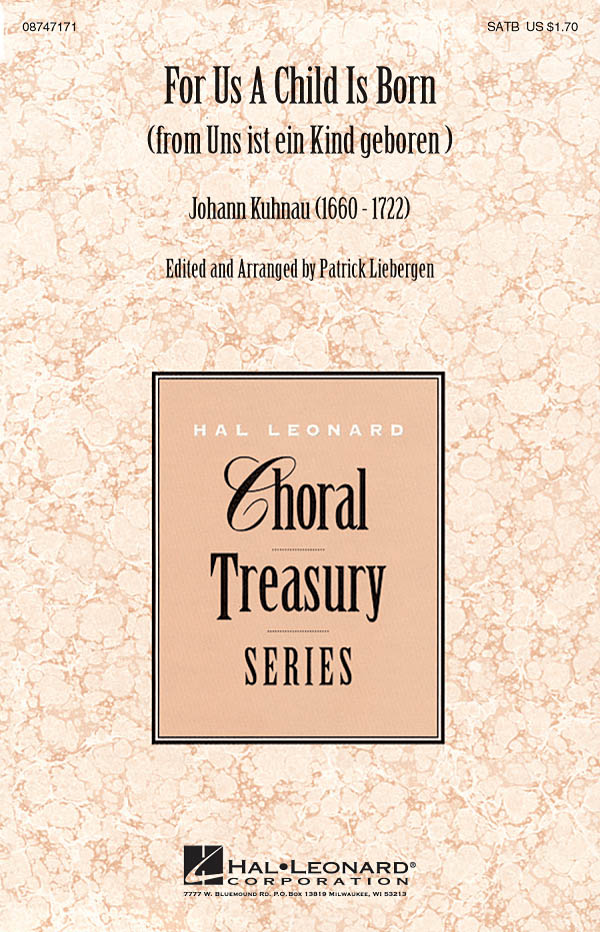 Kuhnau For Us A Child Is Born Satb