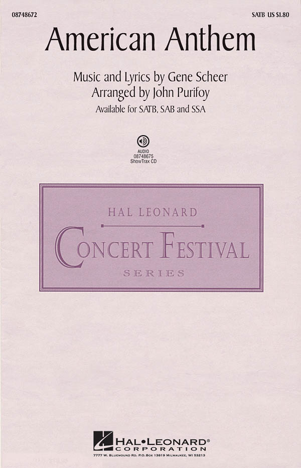 SCHEER GENE AMERICAN ANTHEM (PURIFOY JOHN) SATB