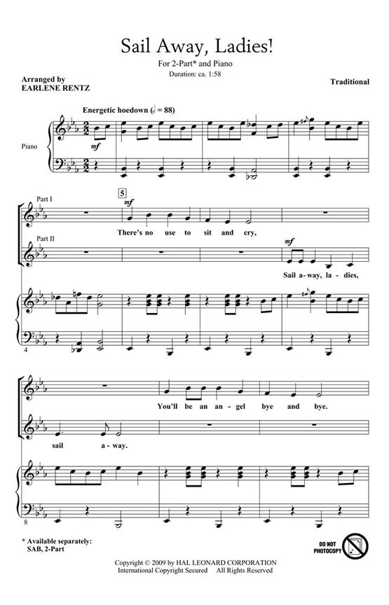 SAIL AWAY LADIES (RENTZ) 2PT CHOR