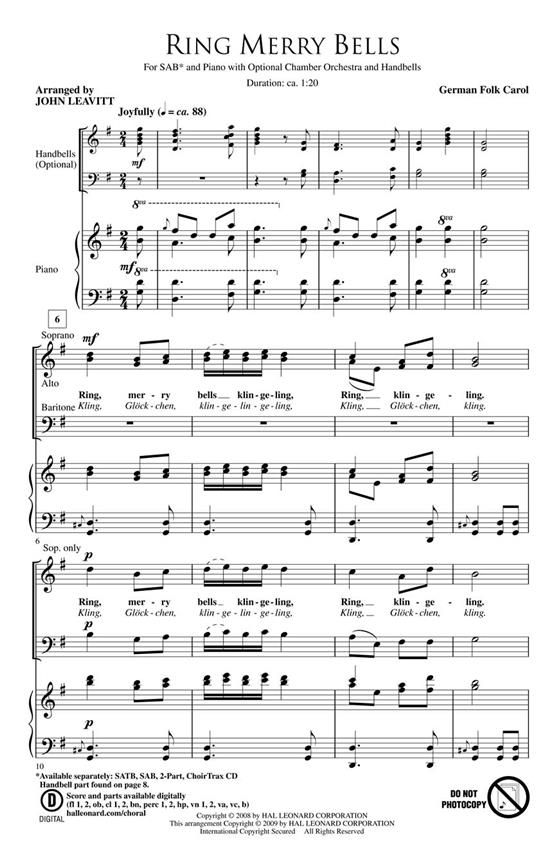 RING MERRY BELLS (LEAVITT JOHN) SAB CHORAL