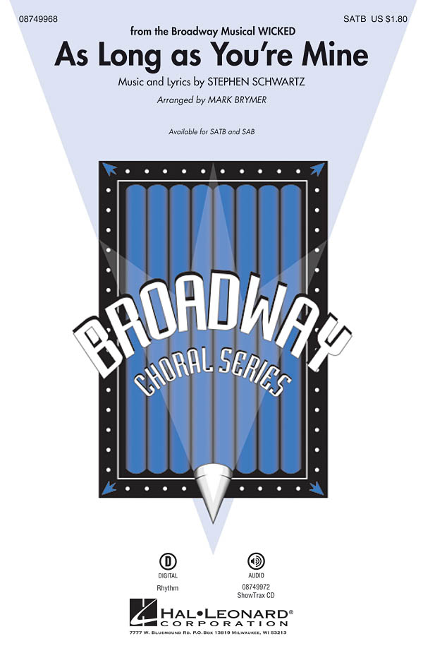 Schwartz Stephen As Long As You're Mine (Arr Brymer Mark) Satb Choral