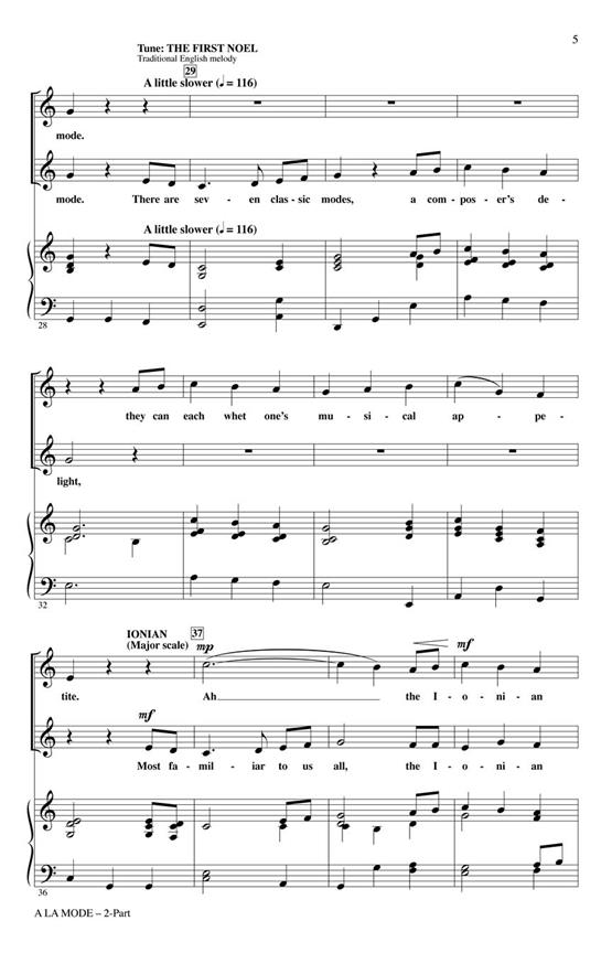 SNYDER AUDREY A LA MODE (ARR SNYDER/LARSON) 2 PART CHORAL