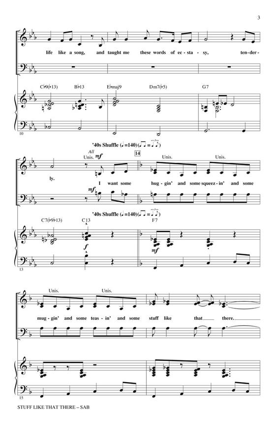 LIVINGSTON/EVANS STUFF LIKE THAT THERE (SHAW KIRBY) SAB CHORAL