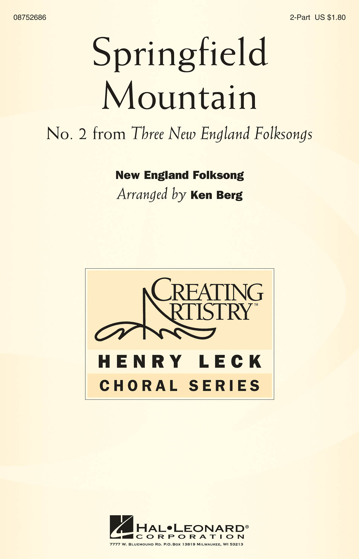 SPRINGFIELD MOUNTAIN (BERG KEN) 2 PART TREBLE CHORAL
