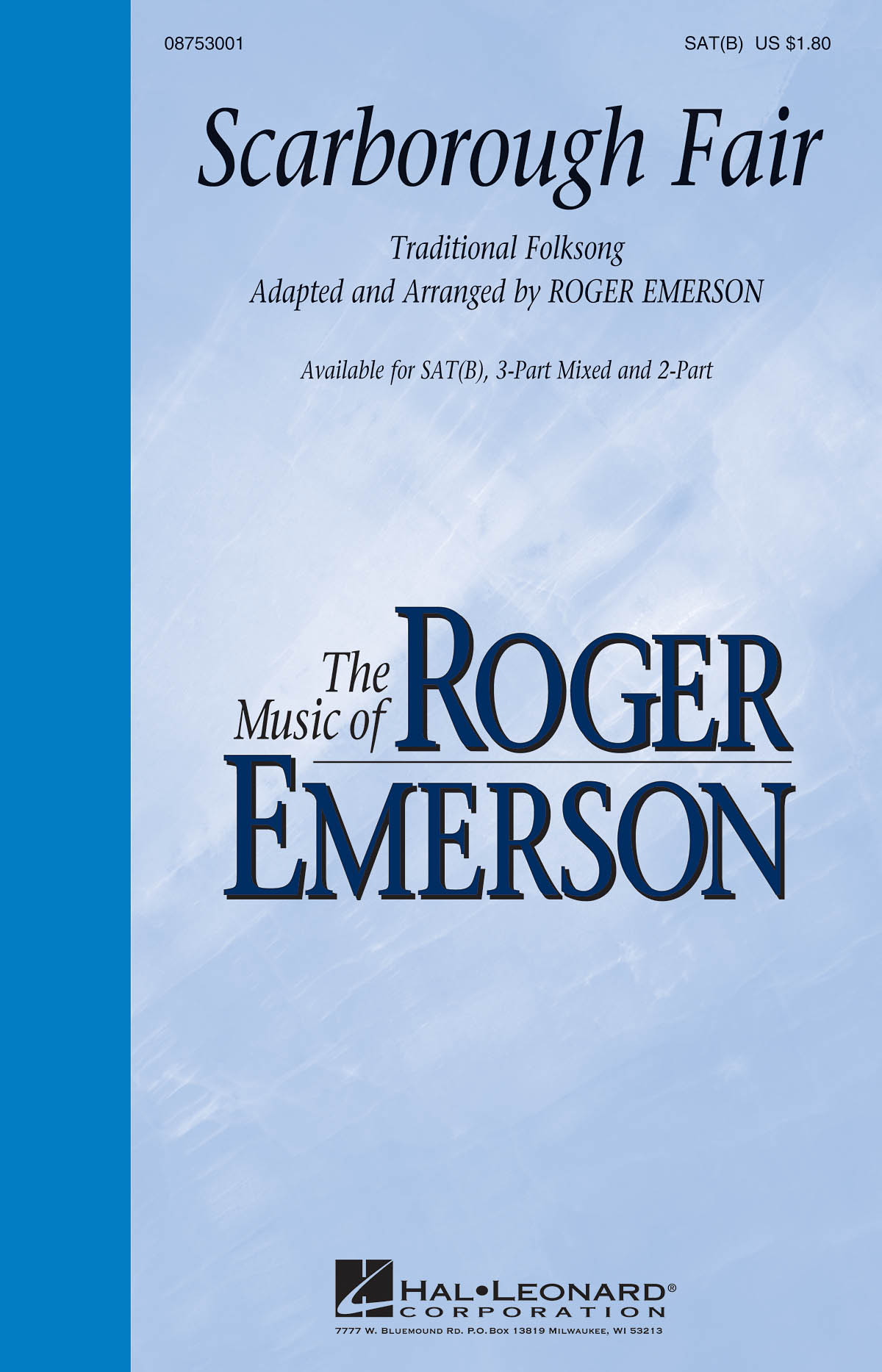 SCARBOROUGH FAIR (EMERSON ROGER) SAT(B) CHORAL SHEET MUSIC