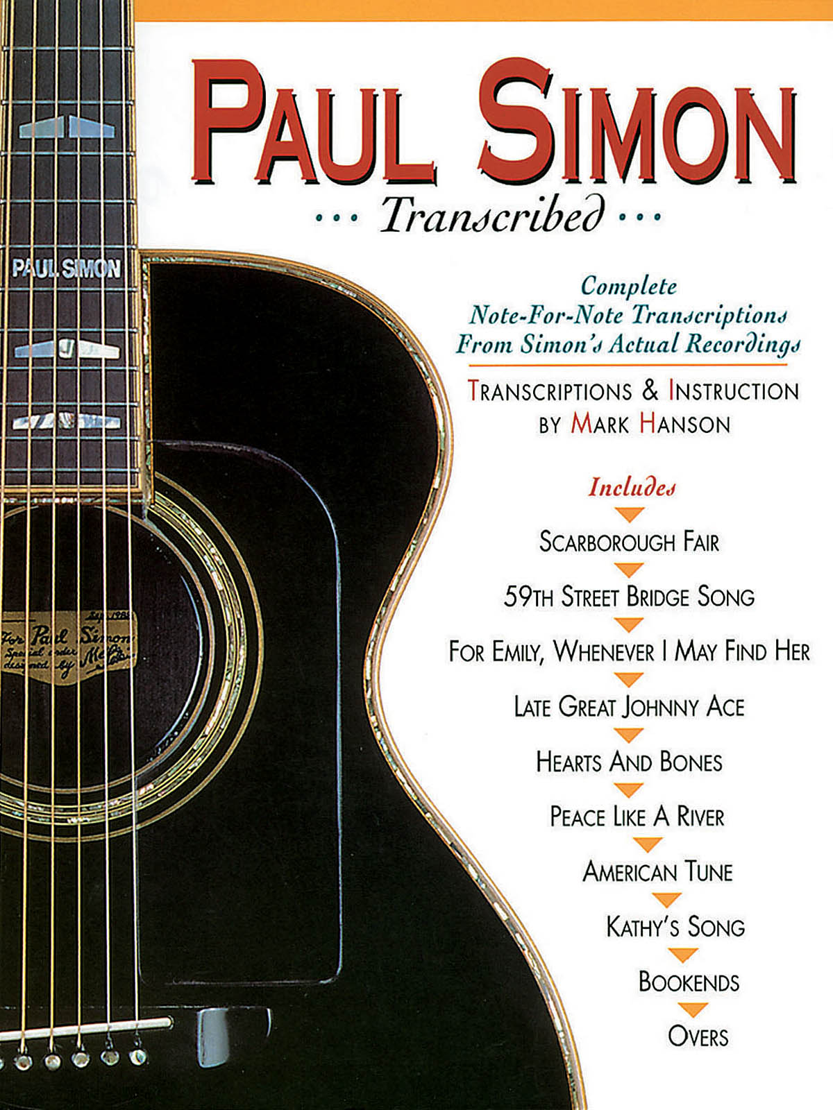 SIMON PAUL TRANSCRIBED (ARR HANSON MARK) GUITAR TAB BOOK