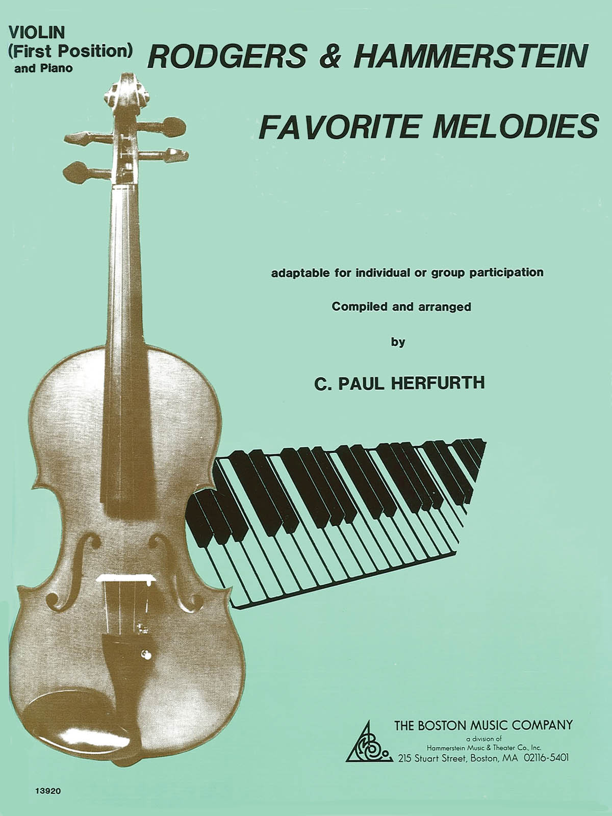 RODGERS/HAMMERSTEIN FAVORITE MELODIES (HERFURTH) VIOLIN & PIANO BOOK