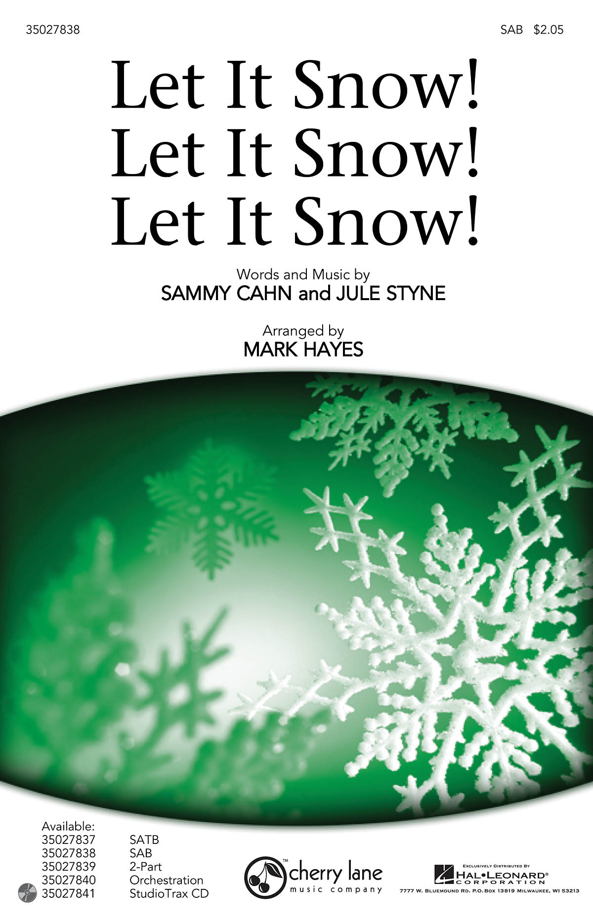 Cahn Let It Snow (Hayes) Sab Chor