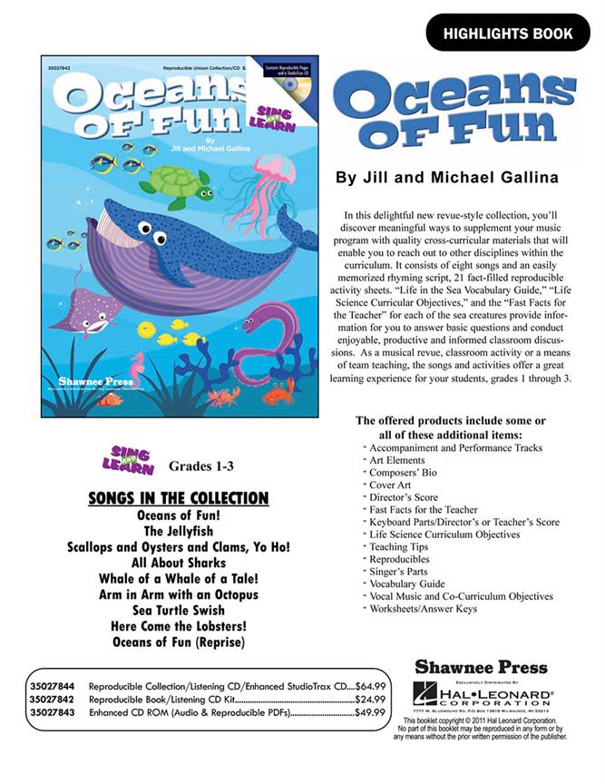GALLINA JILL & MICHAEL OCEANS OF FUN CLASSROOM MUSICAL ENHANCED CD-ROM
