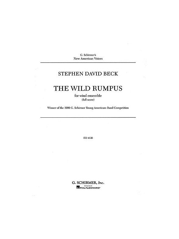 The Wild Rumpus Cb Score Concert Band