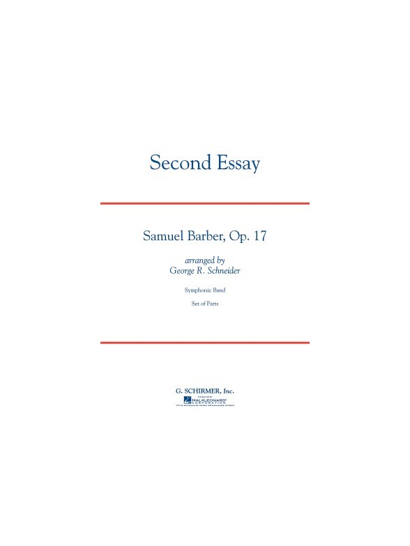 Samuel Barber: Second Essay Cb Full Score (Arranged For Concert Band)
