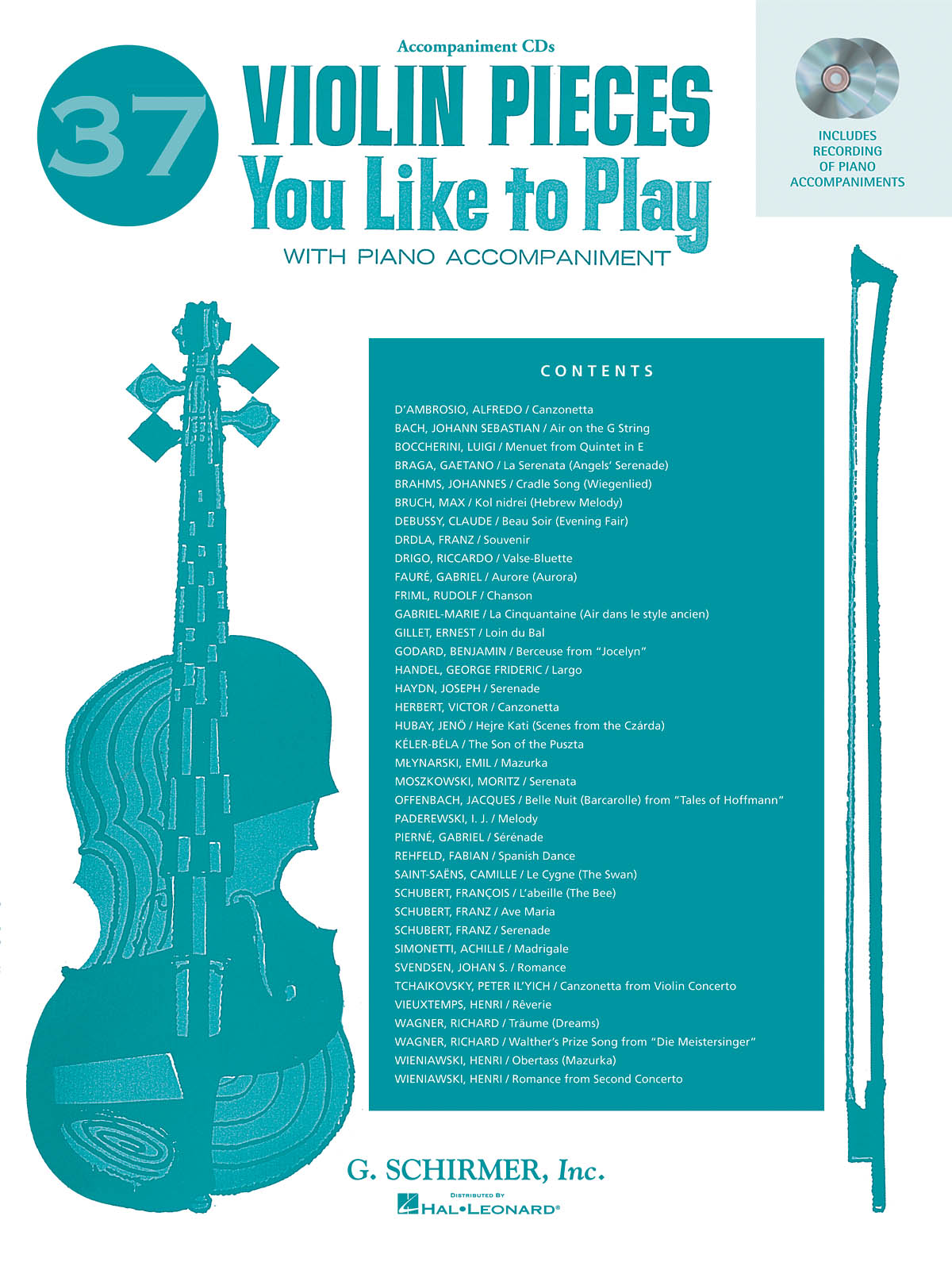 37 VIOLIN PIECES YOU LIKE TO PLAY ACCOMPANIMENT CD ONLY