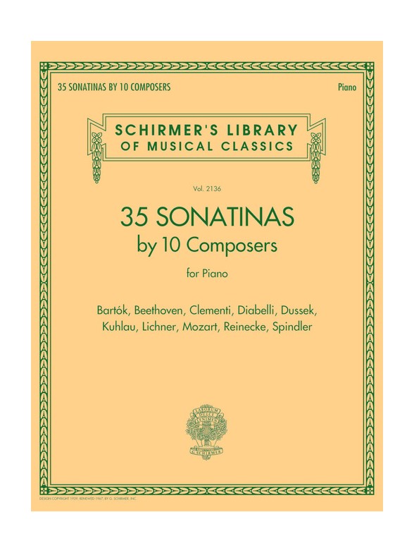 35 Sonatinas By 10 Composers For Piano