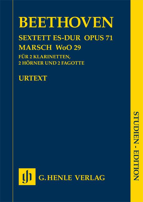 BEETHOVEN SEXTET IN Eb MAJOR OP71 MARCH WOO 29 WIND INST URTEXT STSC