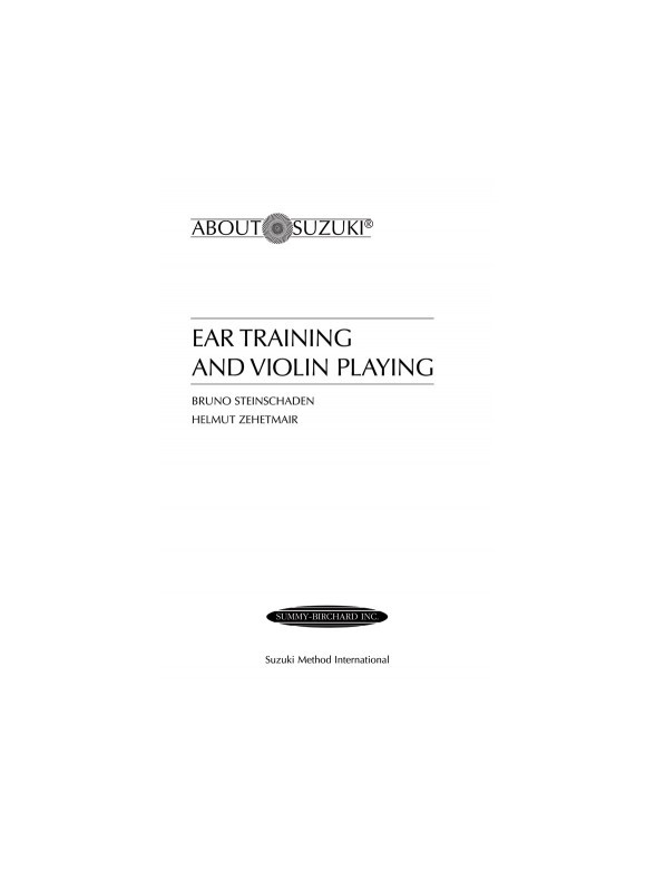 Suzuki Ear Trainnig & Violin Playing